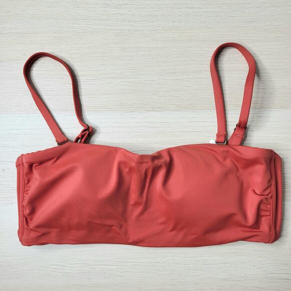 Andie Other - Andie The Bora Bora Bandeau Swim Top Bikini Bathing Suit Chili Pepper Red Small